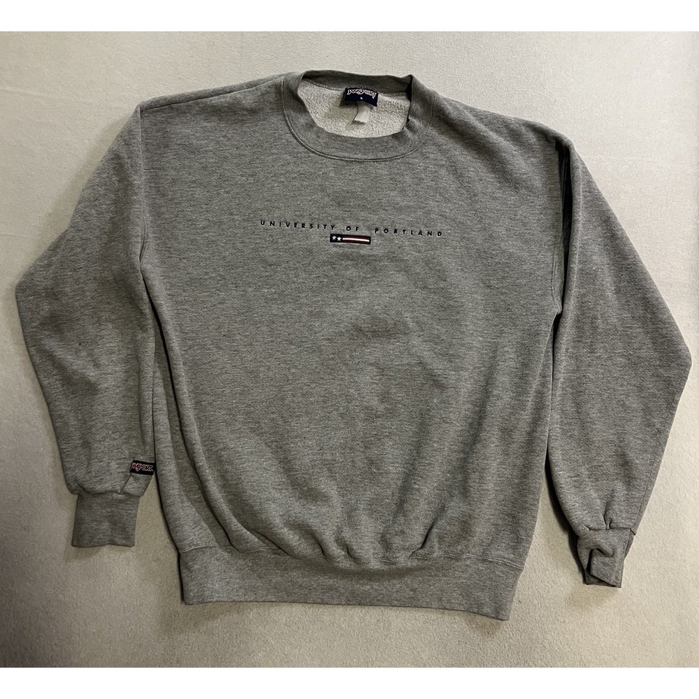 Vintage University of Portland Sweatshirt Men's Size Large Gray Crewneck 90s